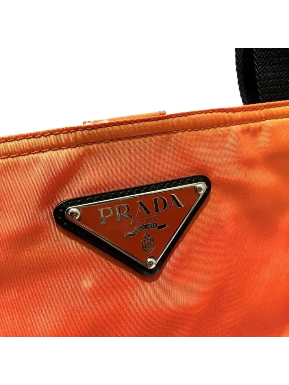 Prada Handbag Nylon Orange